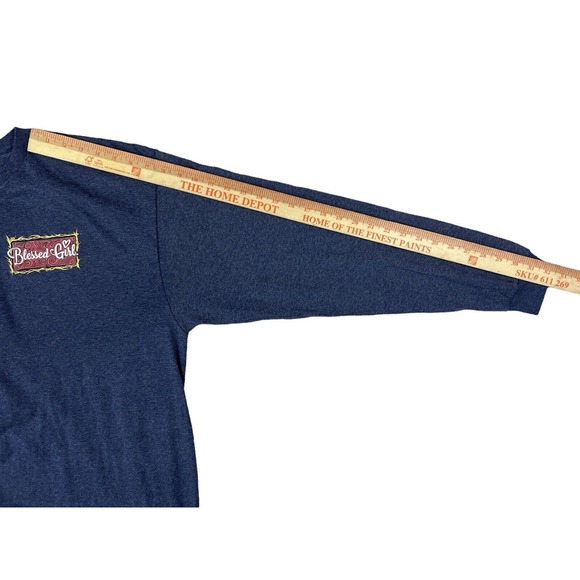 Blessed Girl Long Sleeve Galatians 5:22 Blue T-Shirt Sz‎ XL Delta Pro Weight - Picture 4 of 7